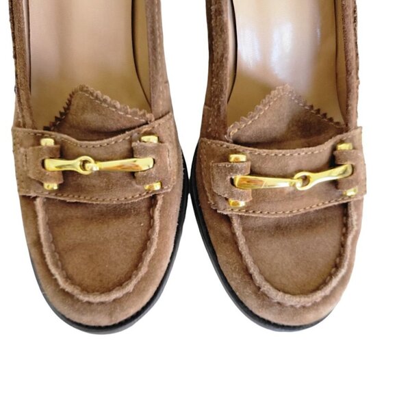 Franco Sarto Suede Loafer Pumps Size 7M - Picture 13 of 13
